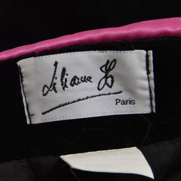 Vintage Y2K Liliane H Paris Velvet Dress Pink Satin Bow Strapless Size 8 - Picture 10 of 11